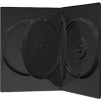 MediaRange 4er-DVD-Box black (50 Stück), Schutzhülle schwarz, Bulk