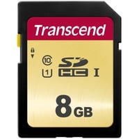 Transcend 500S 8 GB SDHC, Speicherkarte schwarz/gelb, UHS-I U1, Class 10