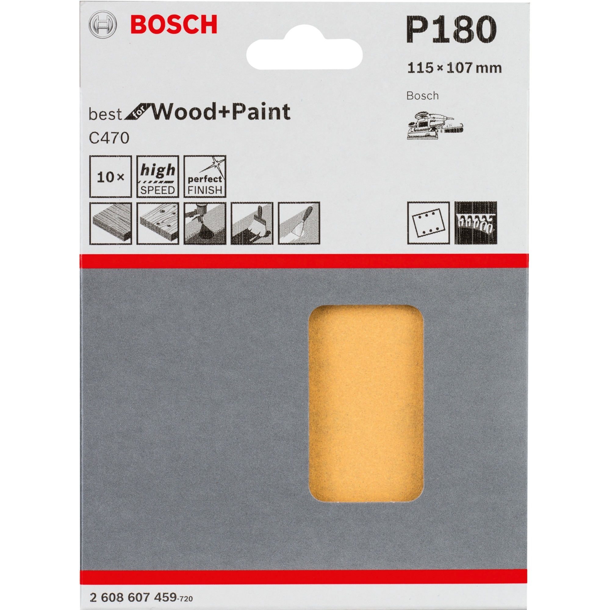 Bosch 2608607459 10-Piece Sanding Sheet Set