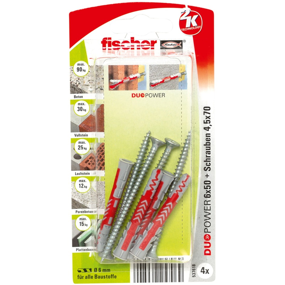 Fischer duopower 6x50mm s pH LD 538260 50 unidades